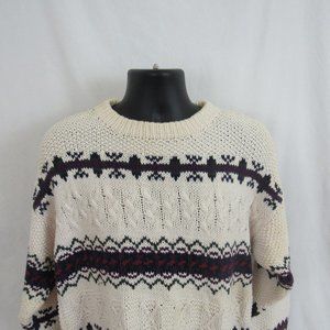 Lord & Taylor Hand Knit Cable Sweater / Mens Size Medium